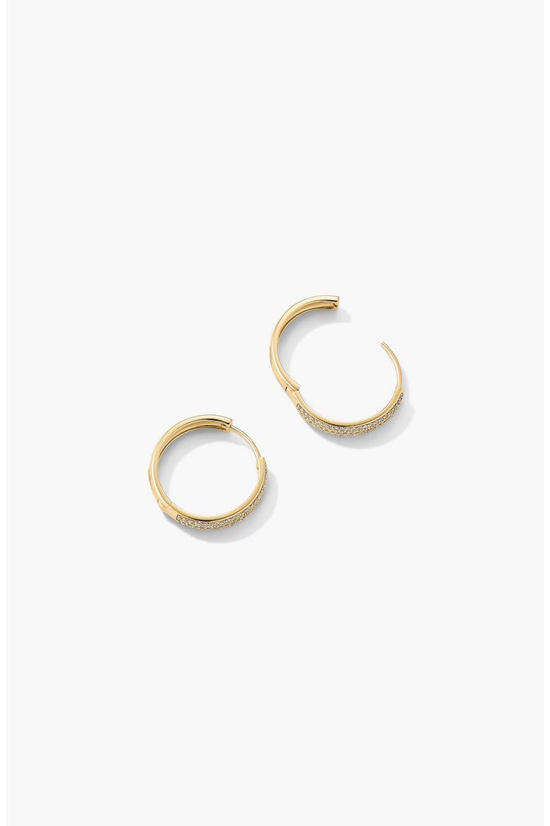 Bold Pavé Diamond Medium Hoops, Alternate, color, Yellow Gold