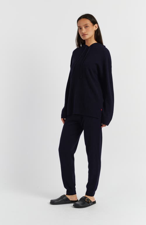 Chinti & Parker Wool Cashmere Blend Relaxed Hoodie Sweater In Blue