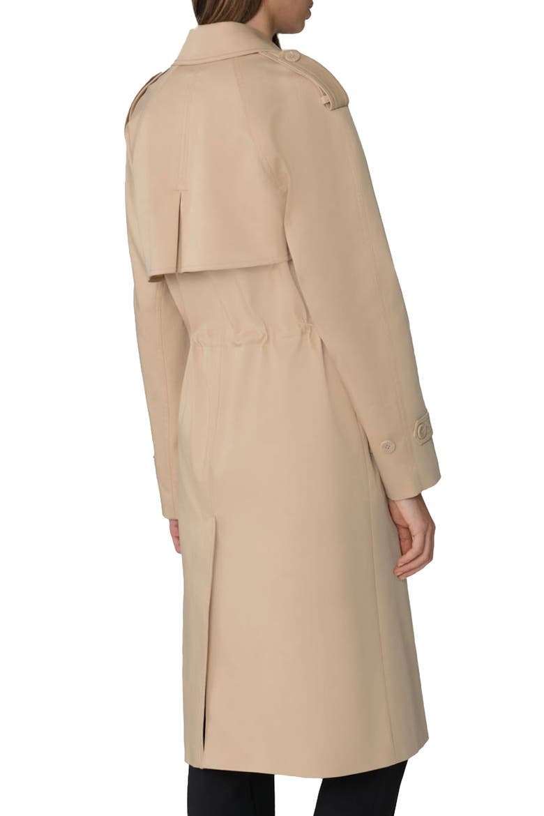 Fabiola Water Repellent Trench Coat, Alternate, color, ALMOND