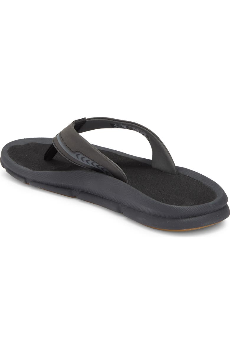 OluKai Akeu Flip Flop, Alternate, color, Black / Black