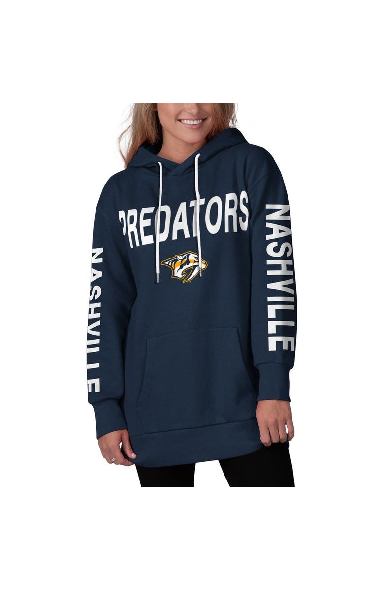 G-III 4HER BY CARL BANKS Women's G-III 4Her by Carl Banks Navy Nashville Predators Extra Inning Pullover Hoodie, Alternate, color, 