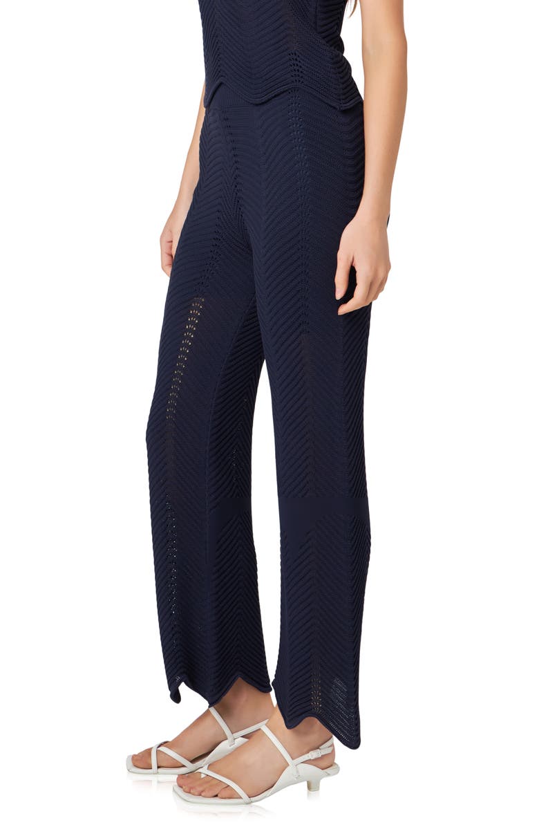 English Factory Wavy Knit Pants, Alternate, color, Navy