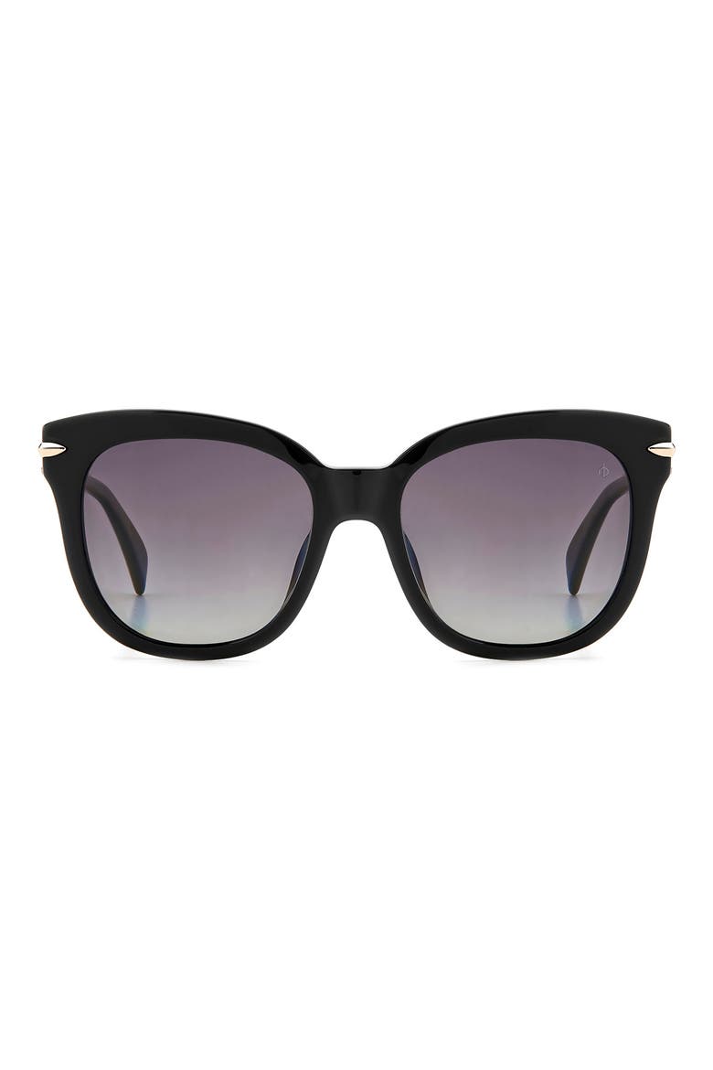 55mm Square Sunglasses, Main, color, BLACK