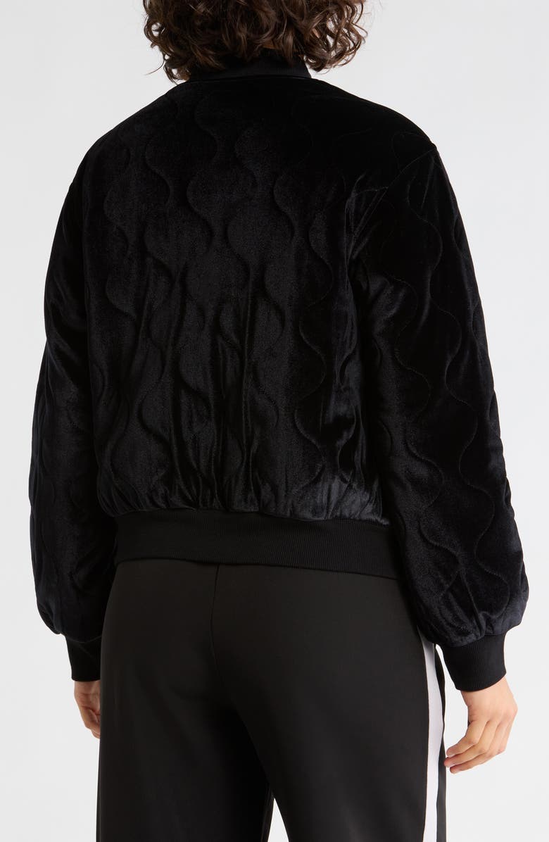 Sanctuary Velvet Bomber Jacket, Alternate, color, Black
