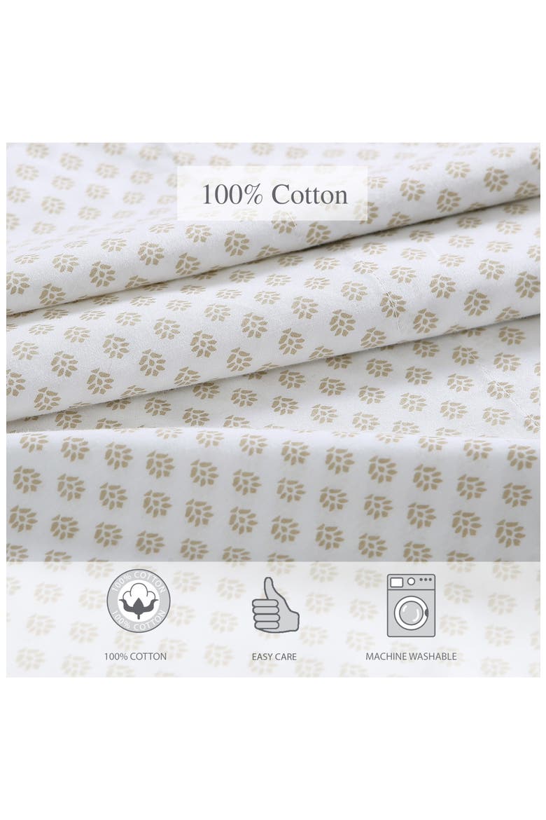 Millstone 200 Thread Count Cotton Percale Sheet Set, Alternate, color, LIGHT BEIGE