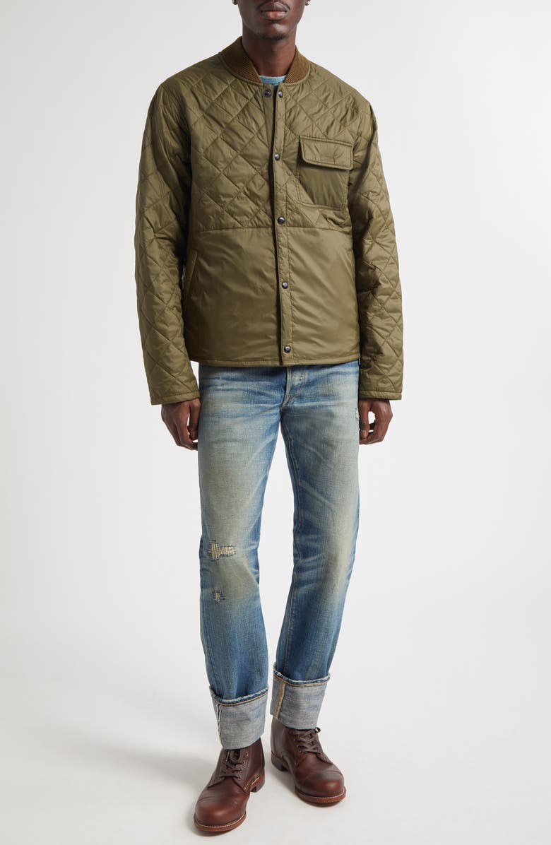 Double RL Quilted Reversible Jacket, Alternate, color, Vintage Olive/ Sage