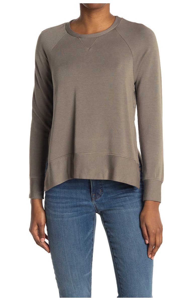 Stateside Side Slit Fleece Pullover, Main, color,