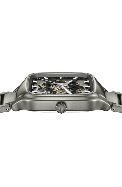 Rado True Square Skeleton Automatic Ceramic Bracelet Watch, 38mm