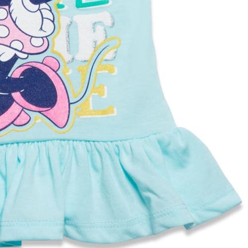 Disney Minnie Mouse Tank Top & French Terry Shorts Set In Blue