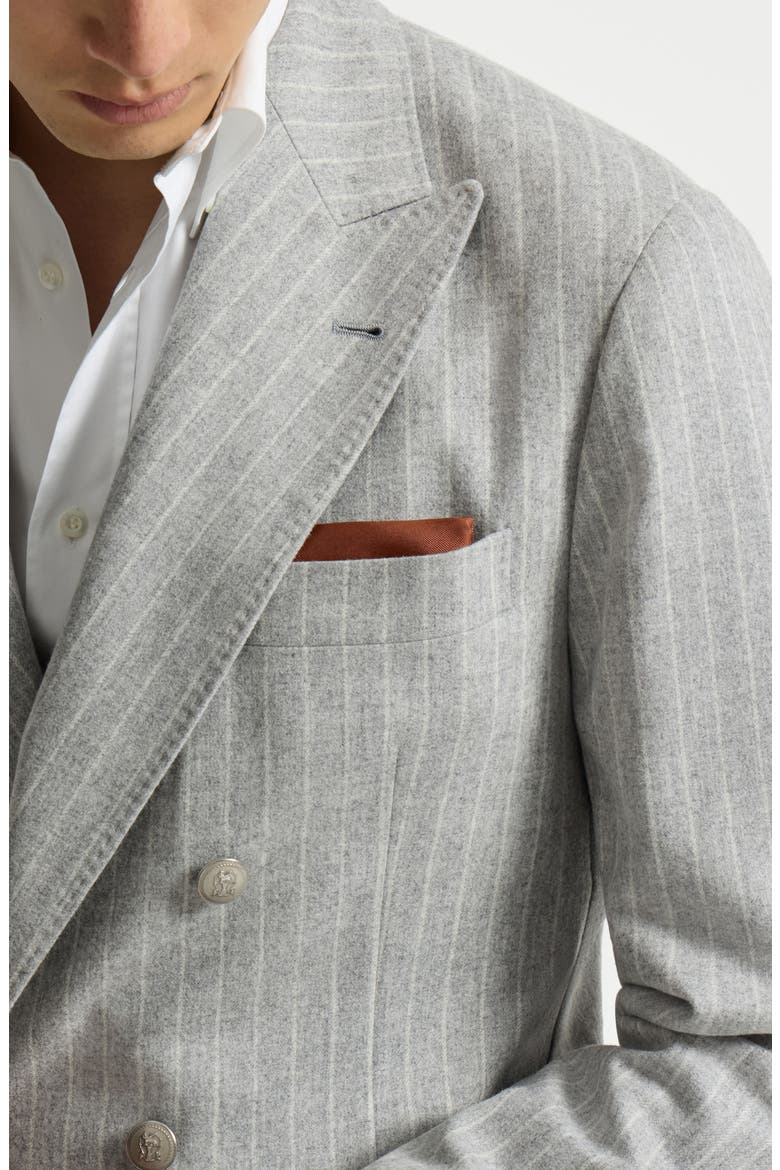 Silk pocket square with printed logo, Alternate, color, Burned