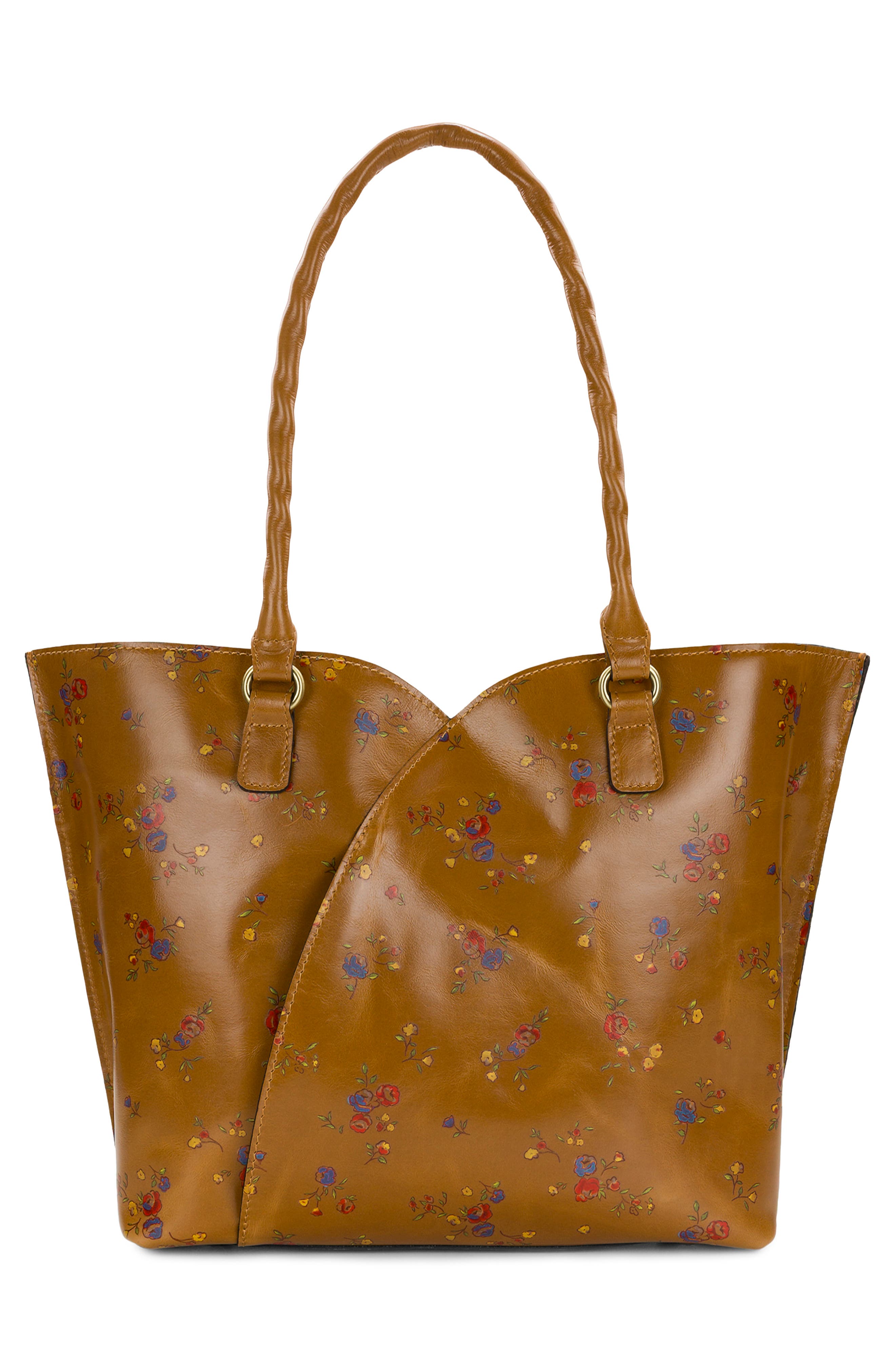 Marion Floral Full Grain Leather Tote, Alternate, color, LIGHT TAN