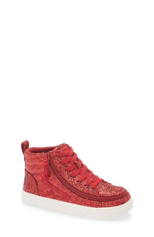 Billy Footwear X Wicked Kids' Glitz High Top Sneaker In Red