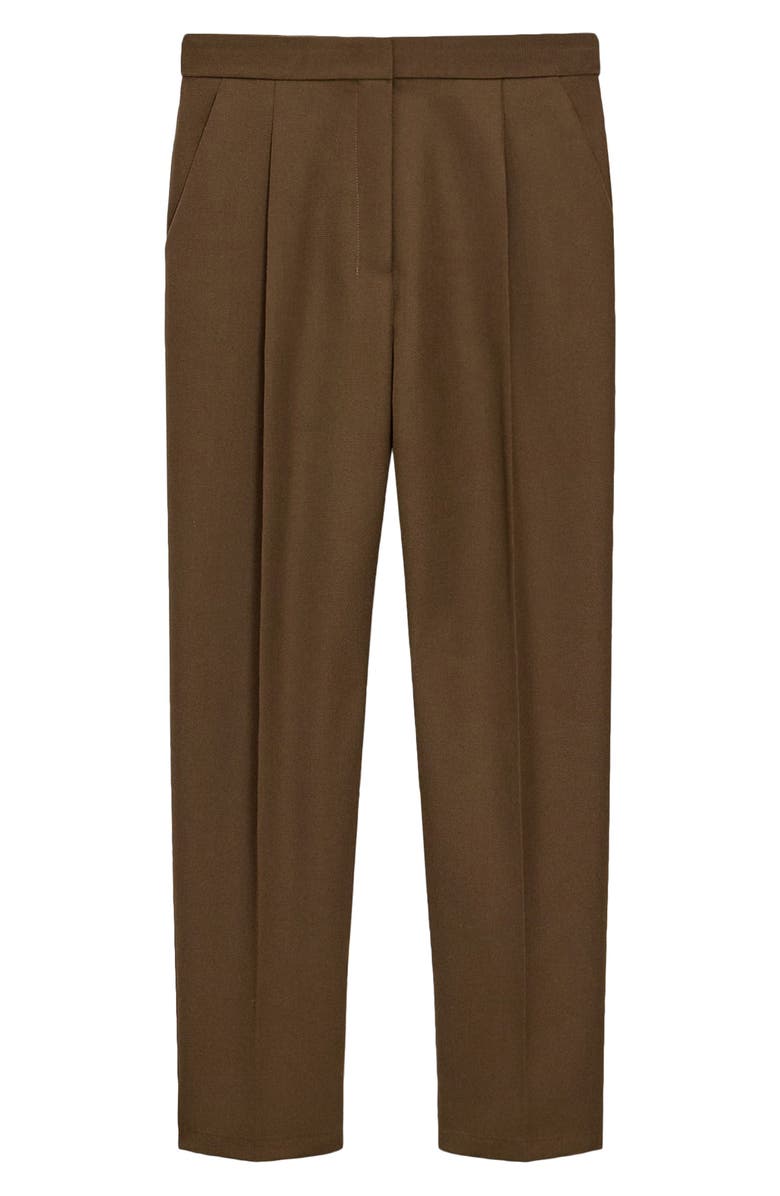Theory Wool Blend Pleated Pants, Alternate, color, Clove