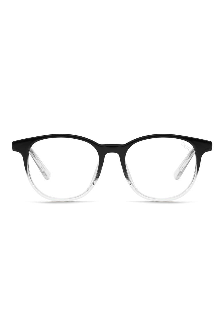 Blueprint 48mm Round Reading Glasses, Main, color, BLACK / CLEAR BLUE LIGHT LENS