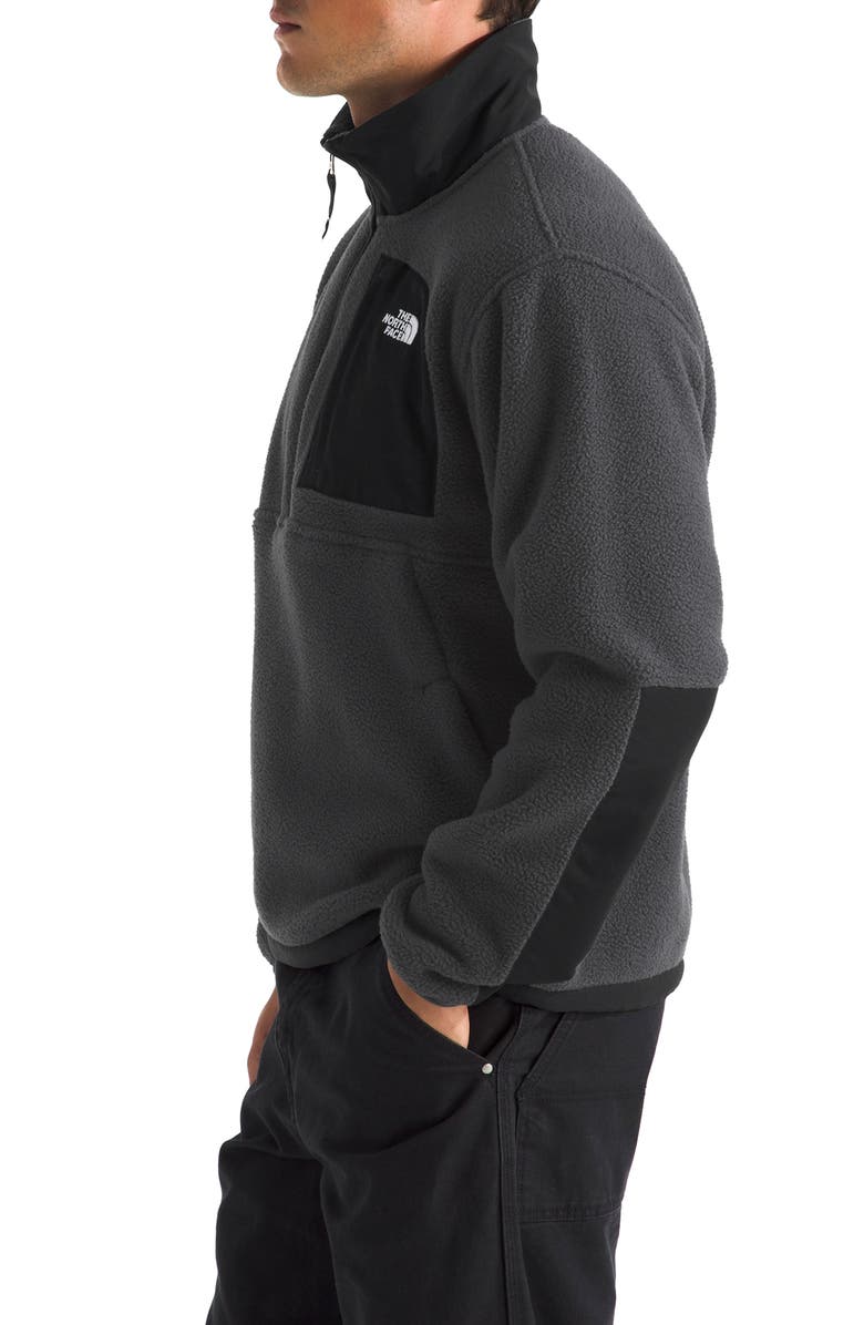 The North Face Yumiori Off Peak Recycled Fleece Half Zip Pullover, Alternate, color, Asphalt Grey/ Tnf Black