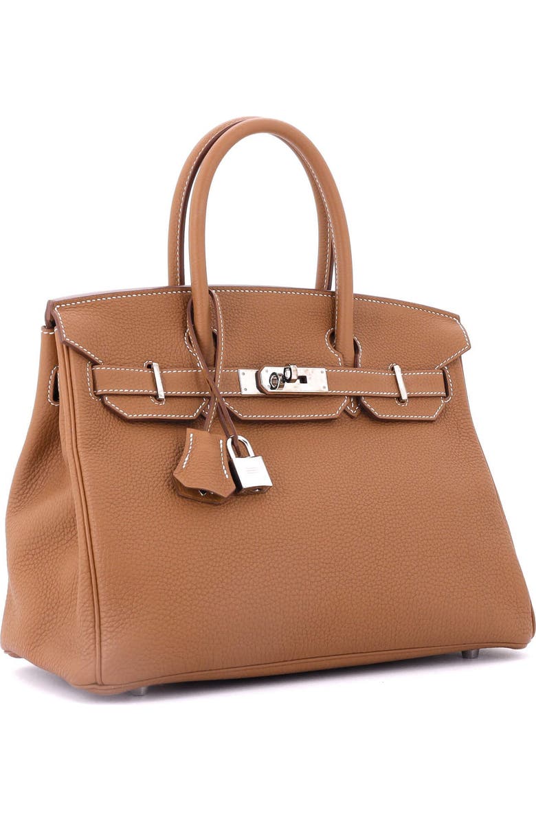 Pre-Owned Hermes Birkin Handbag Brown Togo with Palladium Hardware 30, Alternate, color,