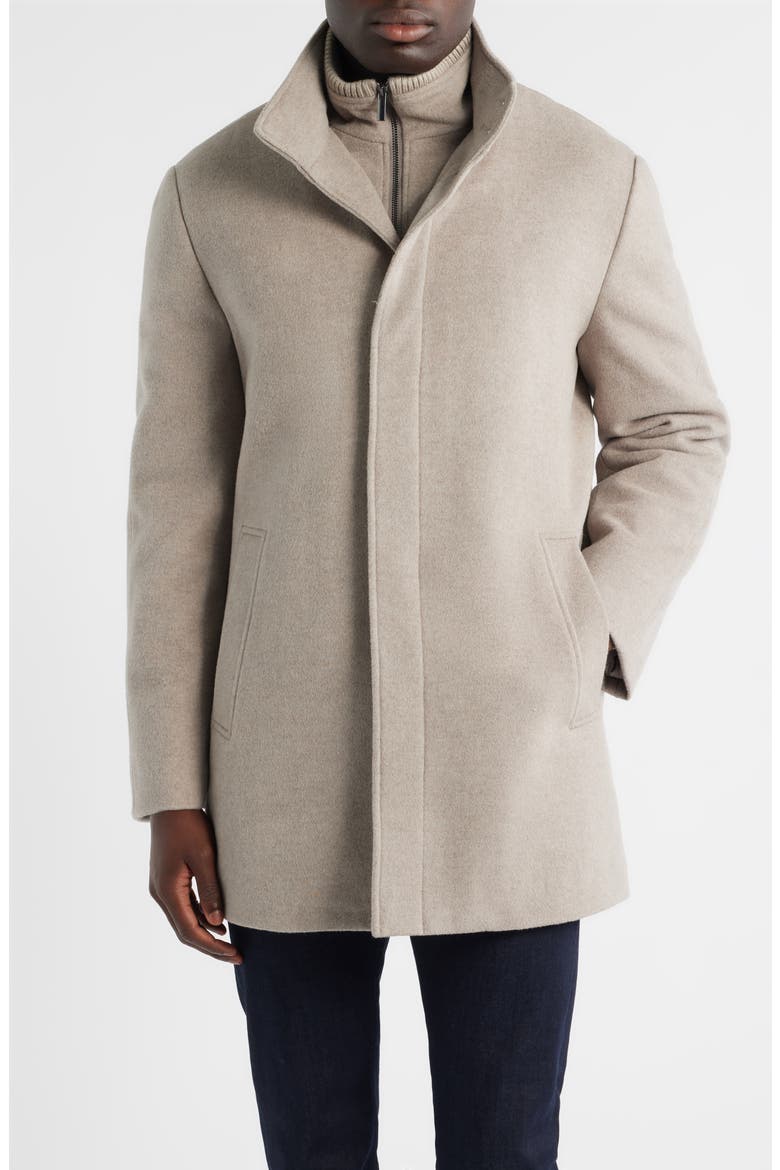 Mont Royal Insulated Wool & Cashmere Jacket with Bib, Main, color, TAUPE