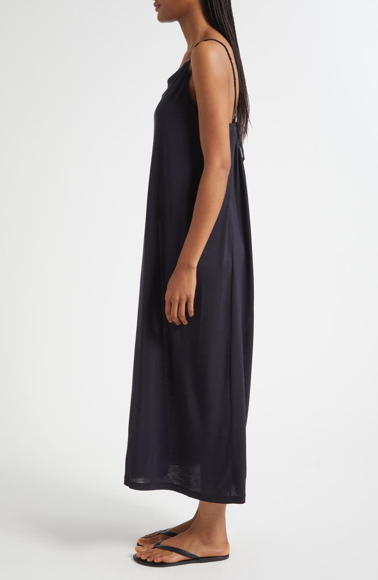 COS Strappy Cotton Jersey Midi Dress, Alternate, color, Blue Dark