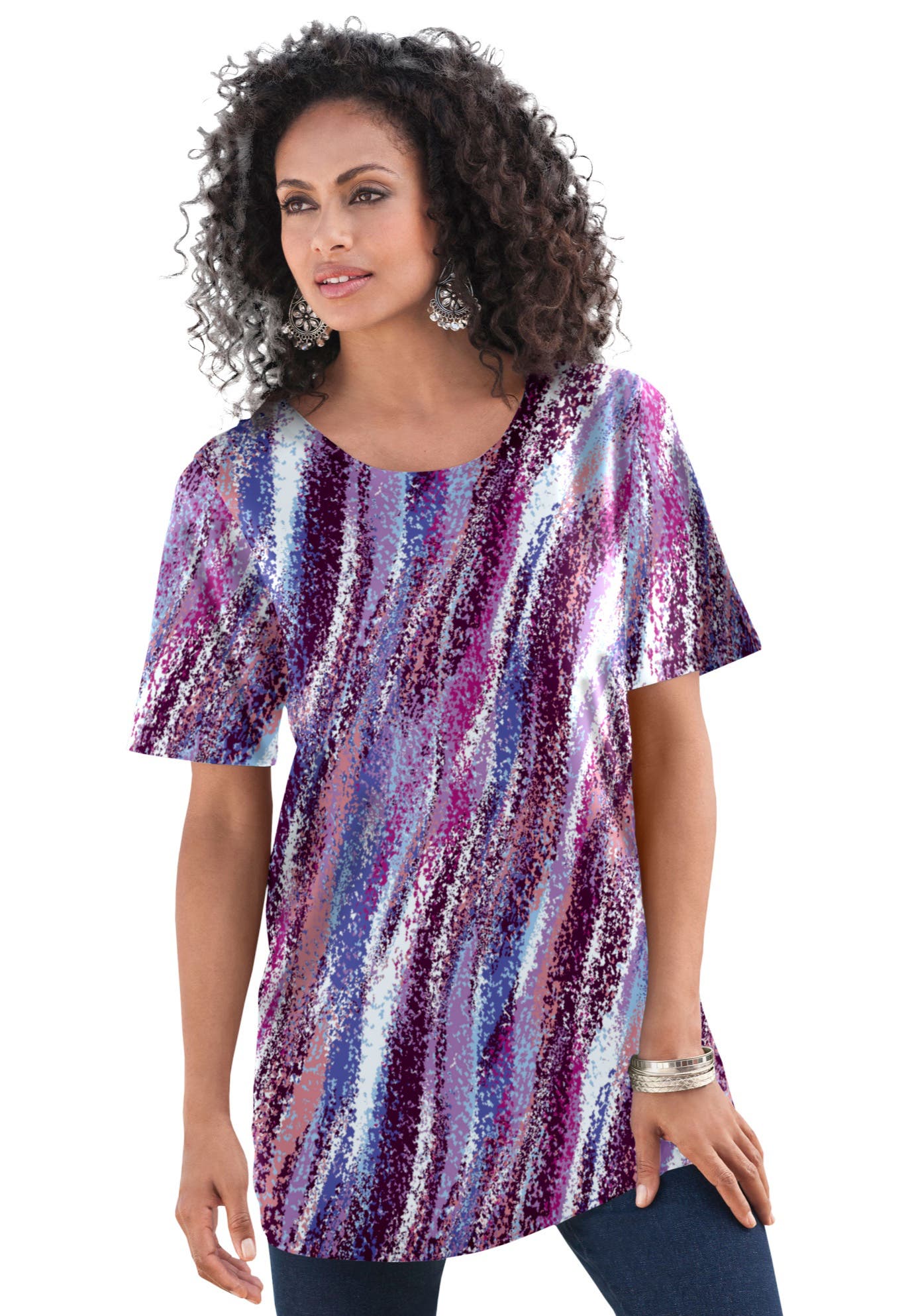 PURPLE TEXTURED STRIPE