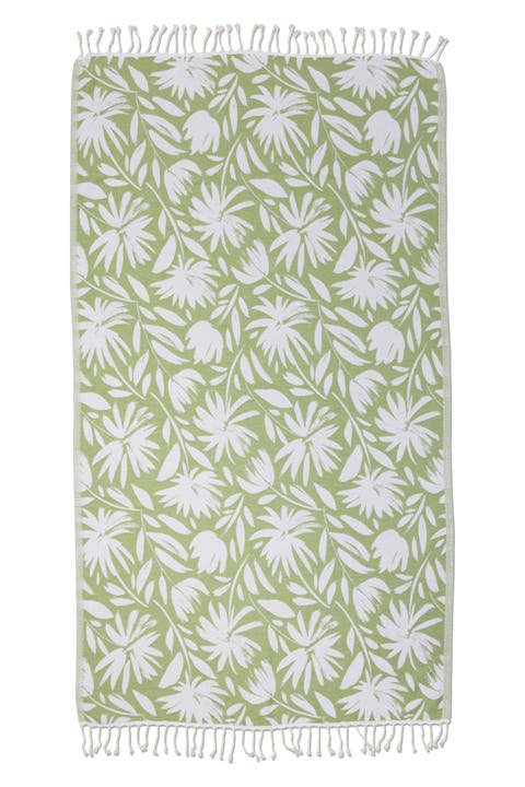 Whimsical Flower Organic Turkish Towel