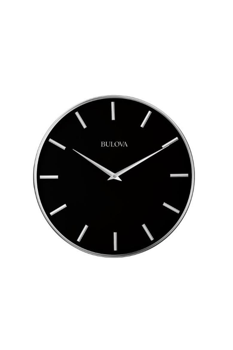Metro Wall Clock, Satin Pewter Finish/Matte Black, Main, color, Satin Pewter