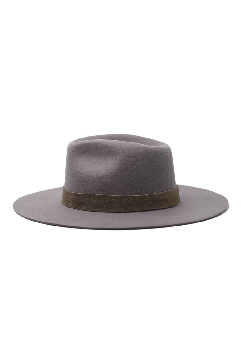 River High Crown Wool Fedora, Alternate, color, GREY