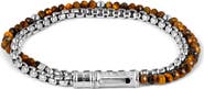 Thompson of London Men's Tiger's Eye Double Wrap Bracelet