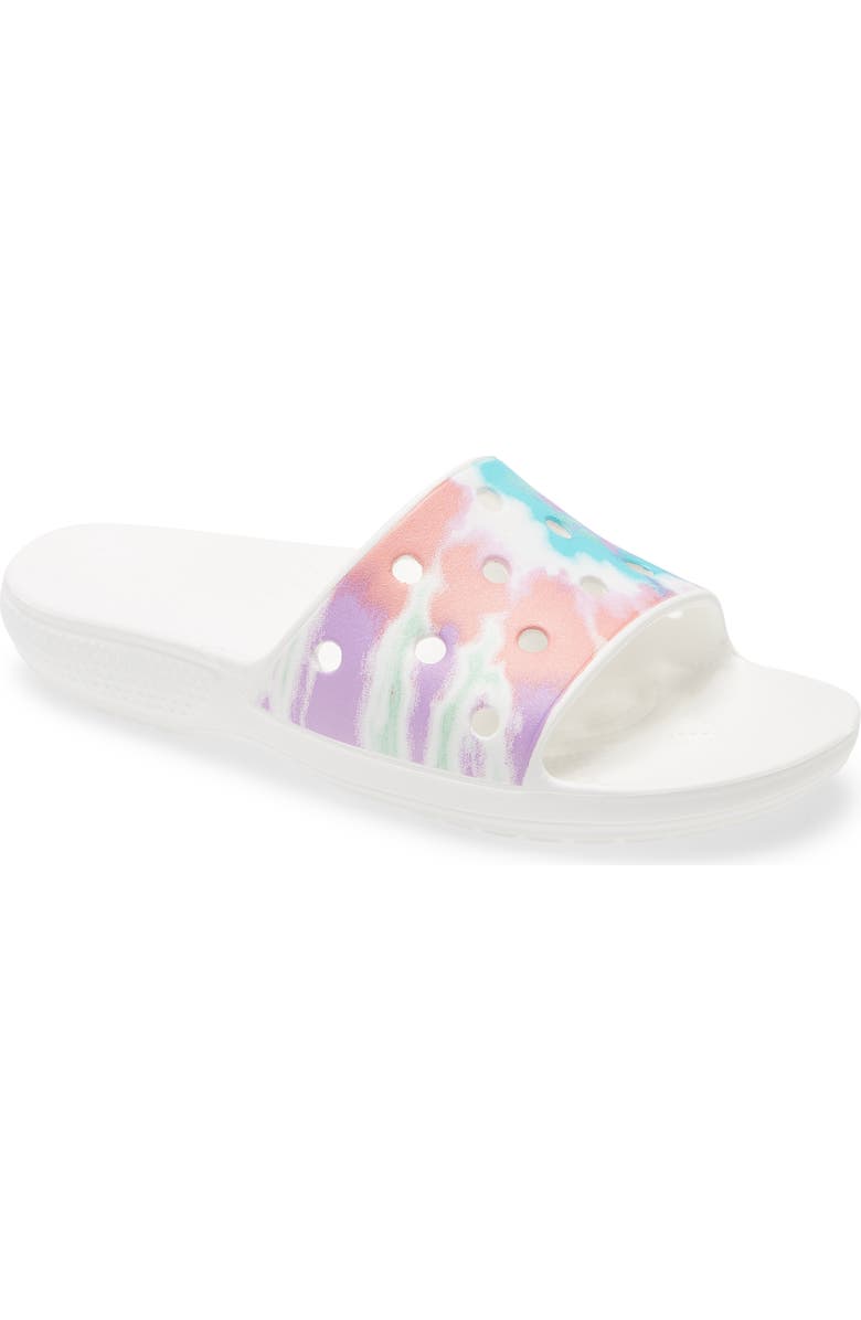 CROCS <sup>™</sup> Classic Camo Print Slide Sandal, Main, color,