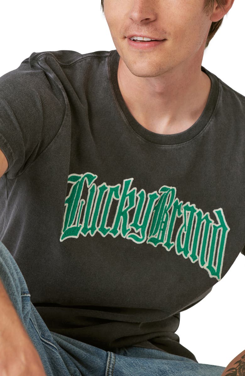 Lucky Brand Gothic Lucky Graphic T-Shirt, Alternate, color, 