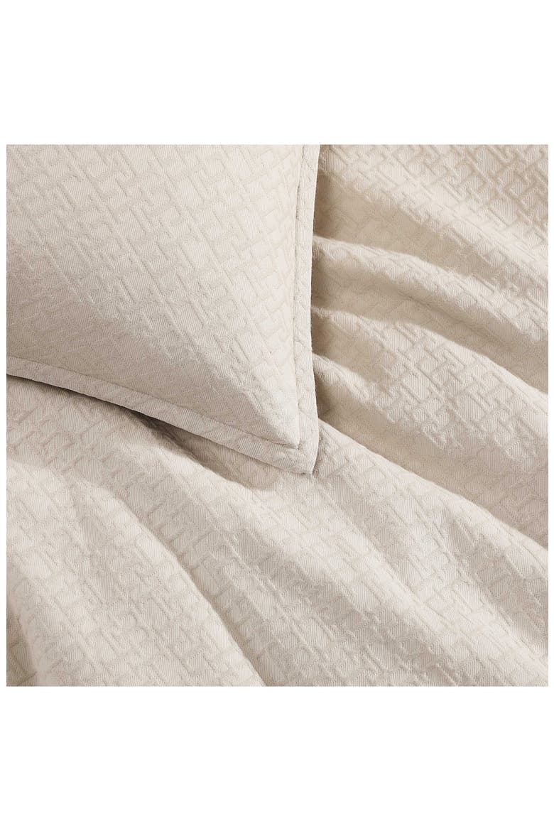 Monogram Matelassé Comforter & Pillow Shams Set, Alternate, color, BEIGE