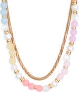 NORDSTROM RACK Layered Chain & Bead Necklace