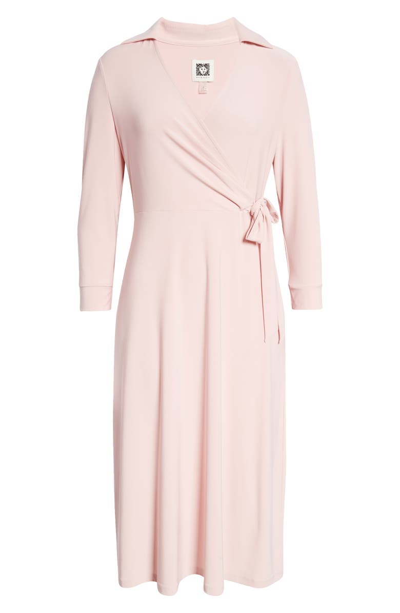 Anne Klein Long Sleeve Signature Stretch Wrap Dress, Alternate, color, 