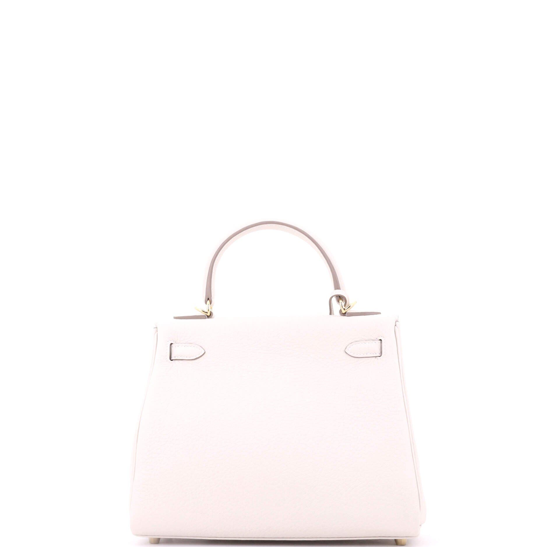 Rocabar Kelly Handbag Light Togo With Gold Hardware 25, Alternate, color, White