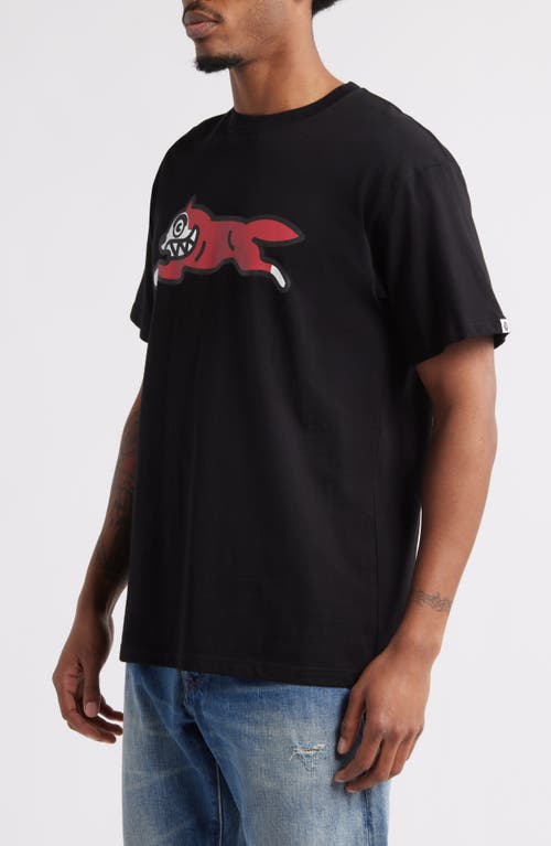 Icecream Running Dog Cotton T-shirt In Black