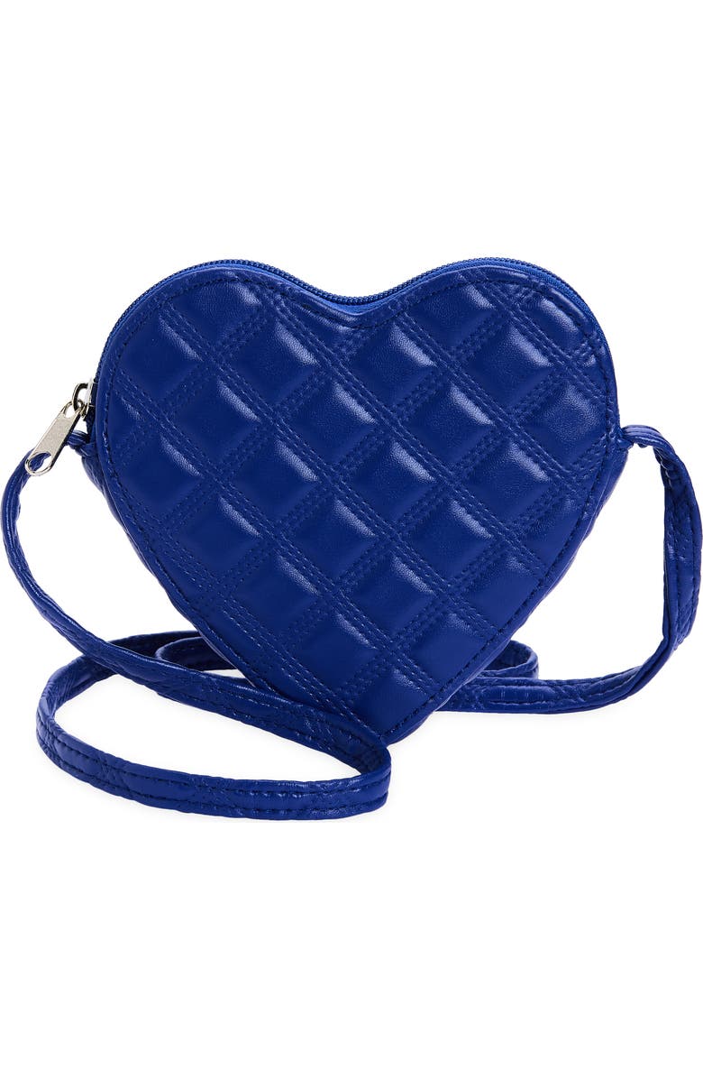 Capelli New York Kids' Quilted Heart Bag, Main, color, Blue