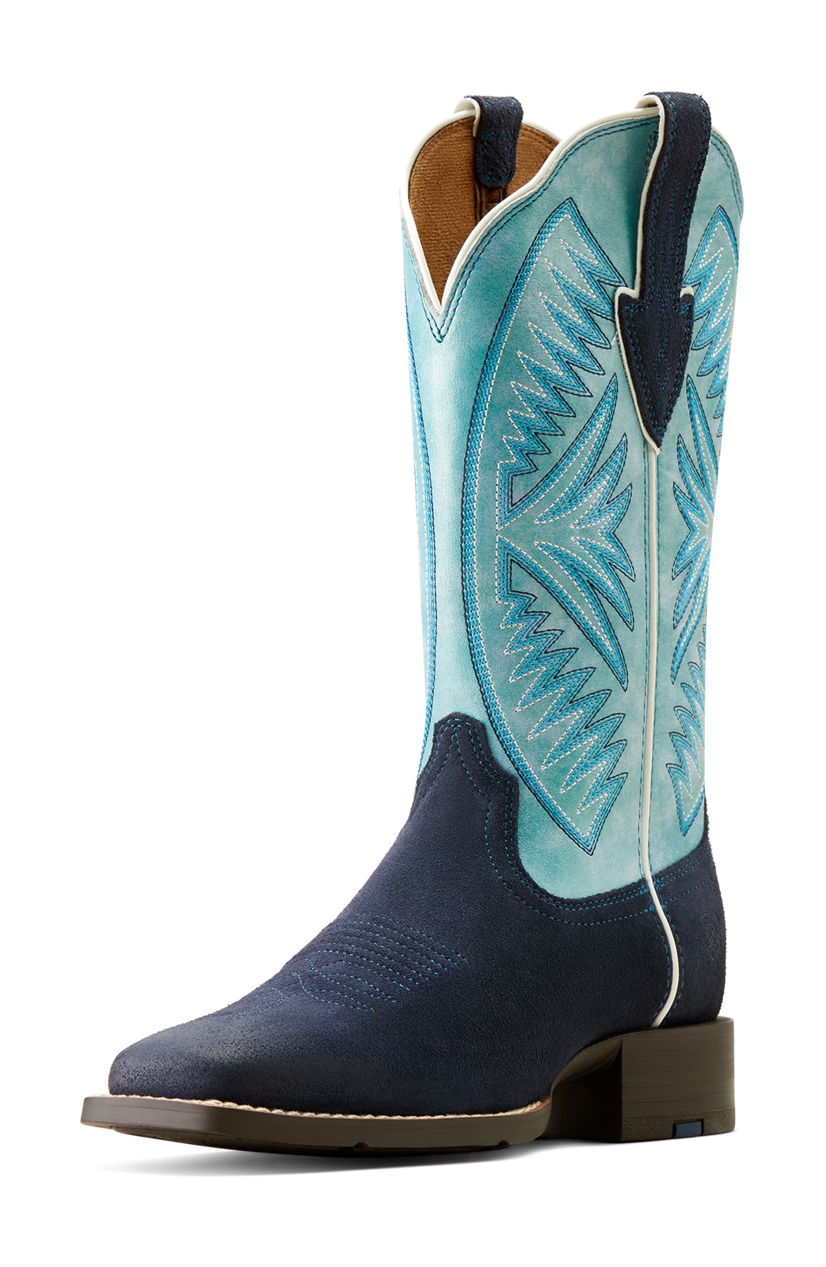 Ariat Round Up Ruidoso Western Boot, Alternate, color, Blue