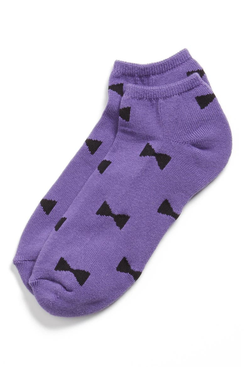 'bow' socks, Main, color, SONIA PURPLE