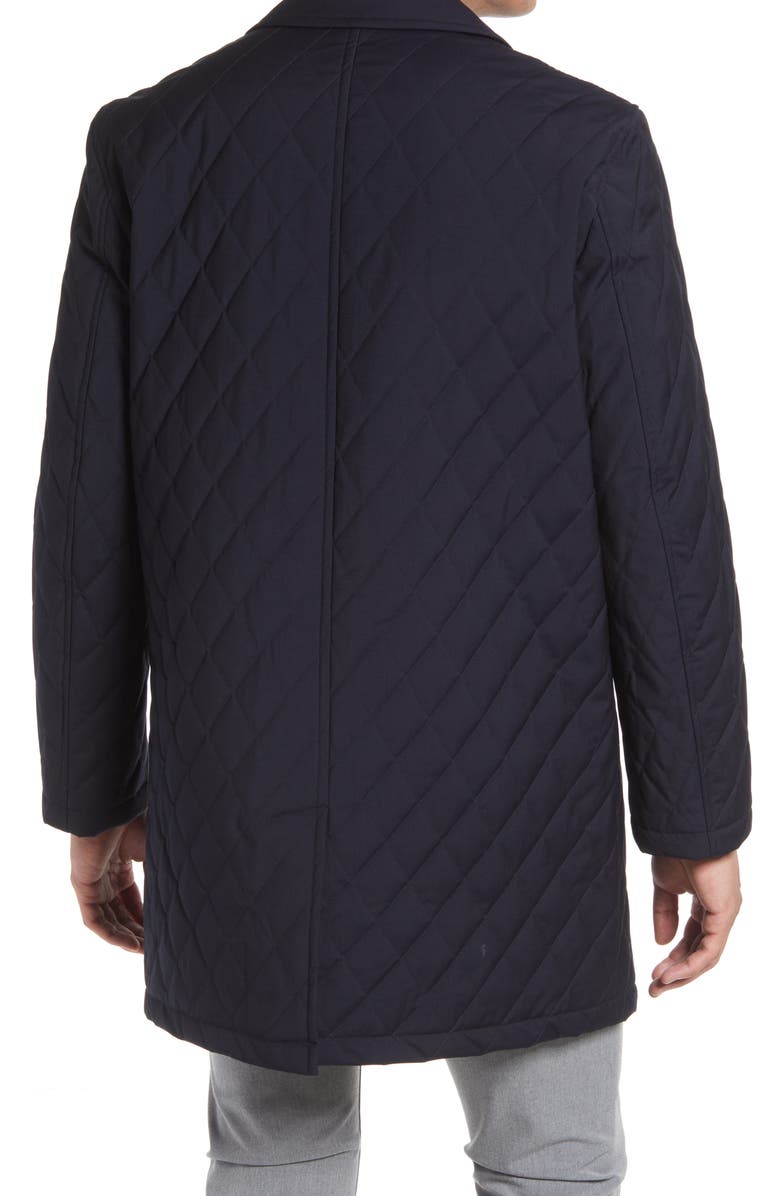 Cardinal of Canada Mansfield Quilted Car Coat, Alternate, color, Navy