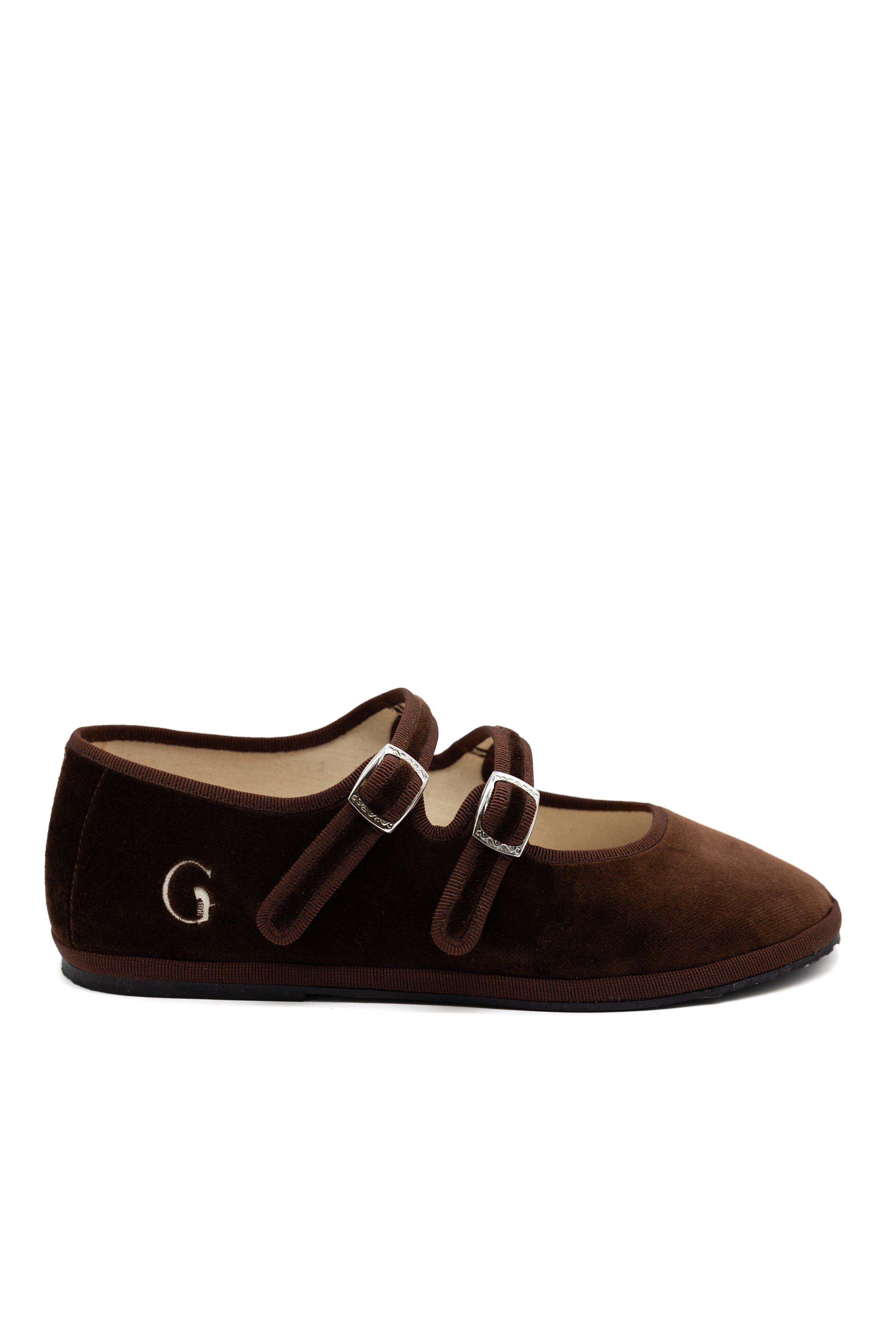 Gondolina Shoes Mary Jane Double Lace Ballet Flats, Alternate, color, Sigari Brown
