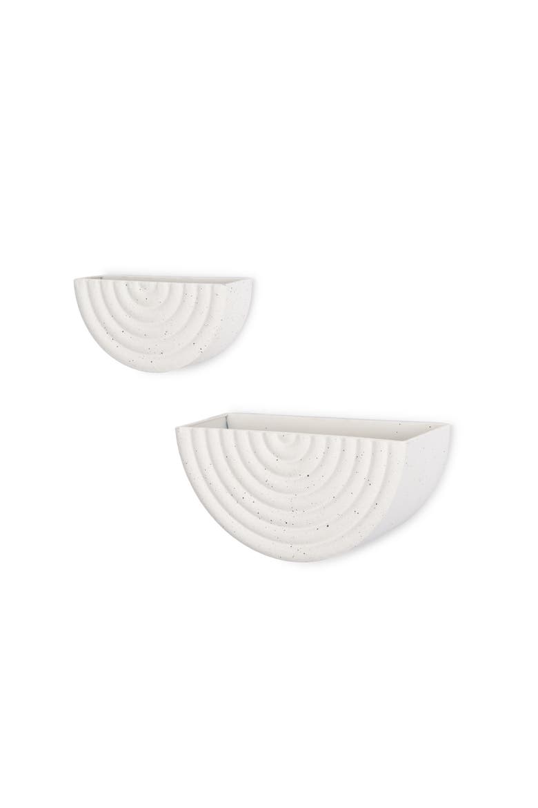 Shilo Metal Hanging Wall Planter, Main, color, White