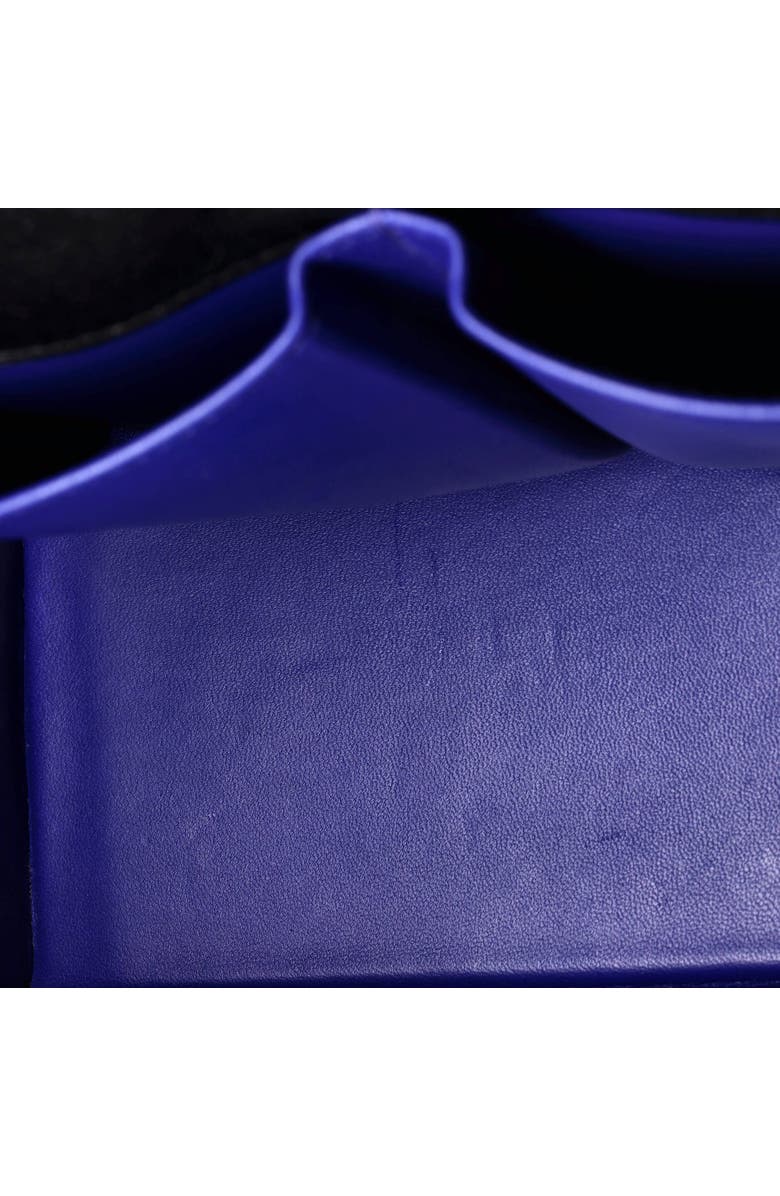 Pre-Owned Hermes Cinhetic Top Handle Bag Verso Chevre Mysore, Alternate, color, Verso - Noir/Bleu Electrique