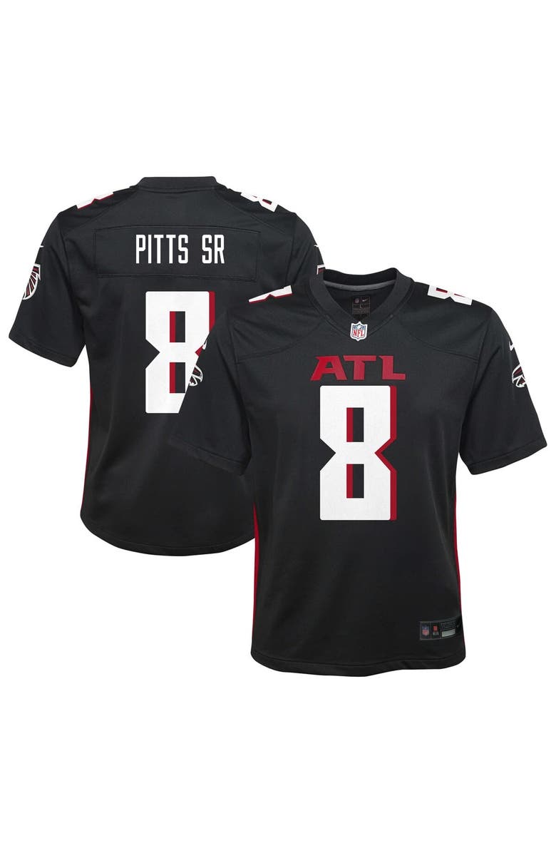 Nike Youth Nike Kyle Pitts Sr. Black Atlanta Falcons Game Jersey, Main, color, Black