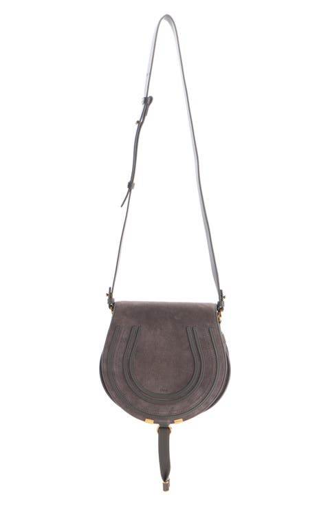 Large Marcie Suede Crossbody Bag