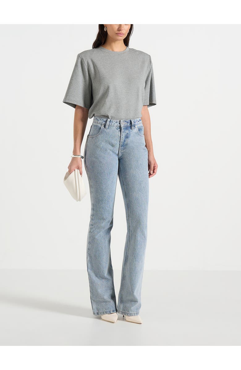 Manière De Voir Abbie Stacked Fit And Flare Jean, Alternate, color, Mid Blue