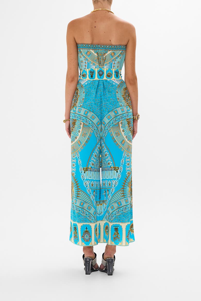 TIE WAIST STRAPLESS JUMPSUIT TEMPLE OF LIGHT, Alternate, color, TEMPLE OF LIGHT