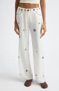 Siedrés Brity Embellished Low Rise Straight Leg Pants