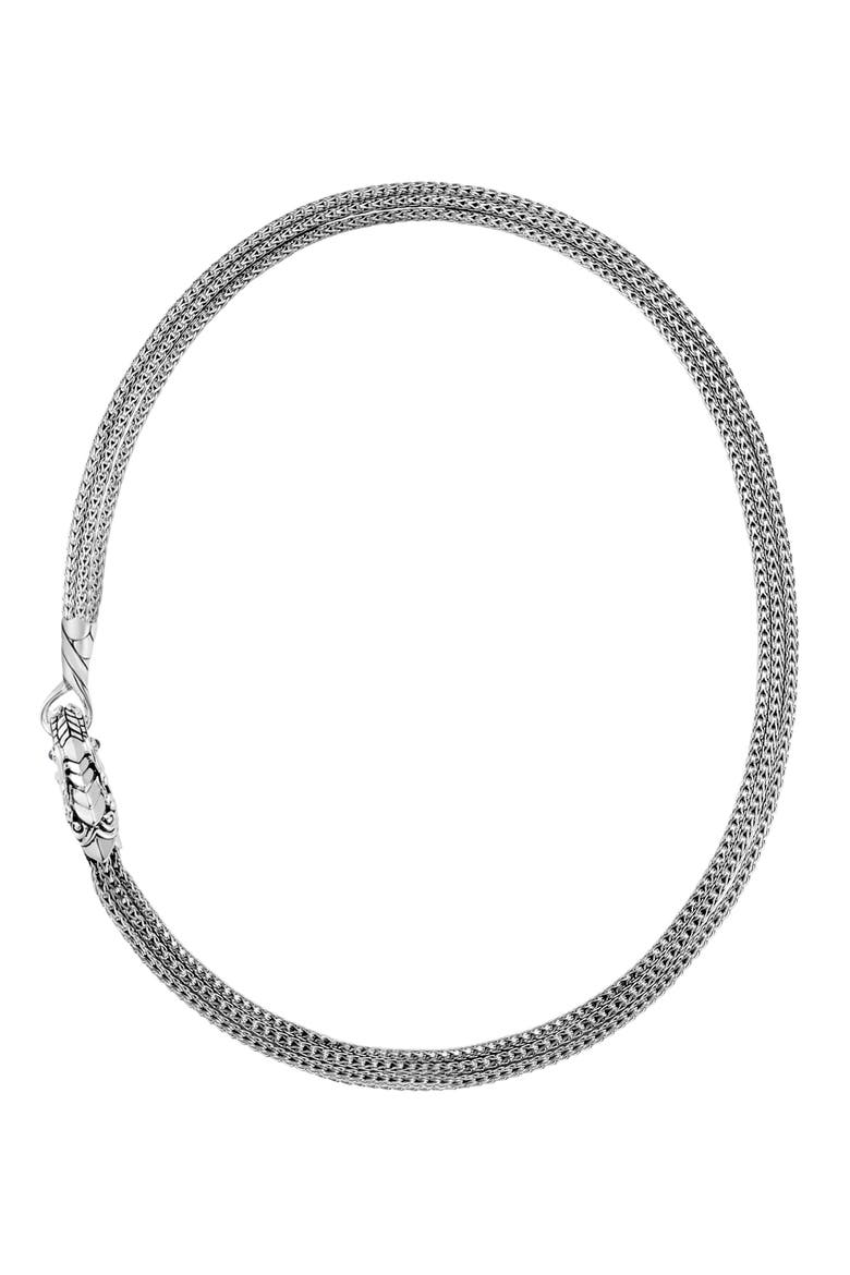 Legends Naga Multichain Necklace, Main, color, SILVER