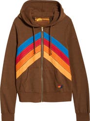 Aviator Nation Mountain Stitch Chevron Zip Hoodie