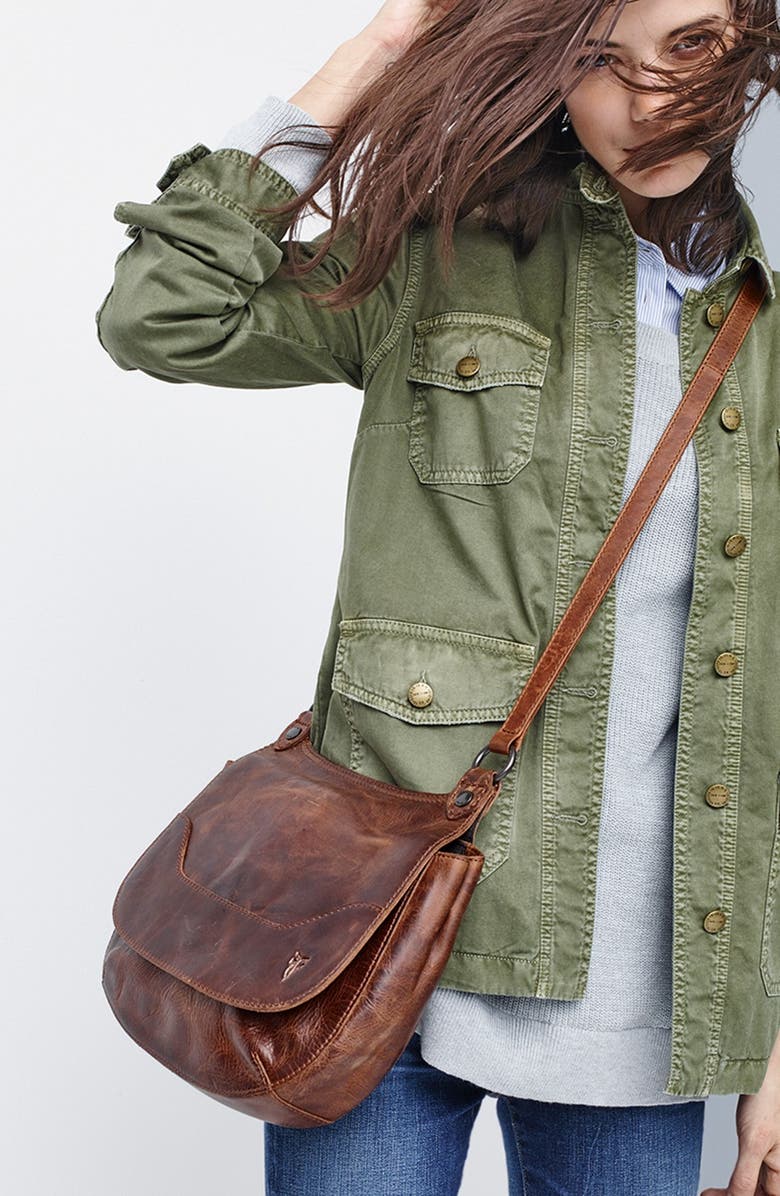 Frye 'Melissa' Leather Crossbody Bag, Alternate, color, Slate