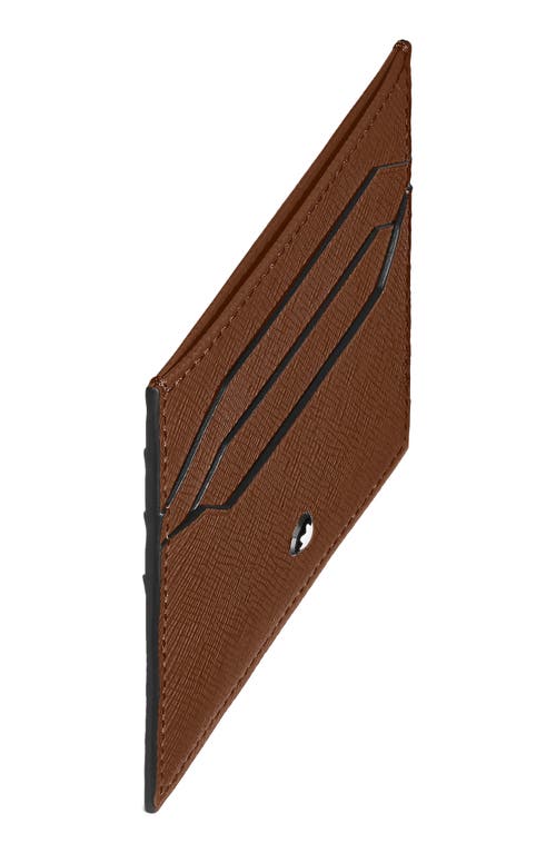 Montblanc Sartorial Leather Card Holder In Brown
